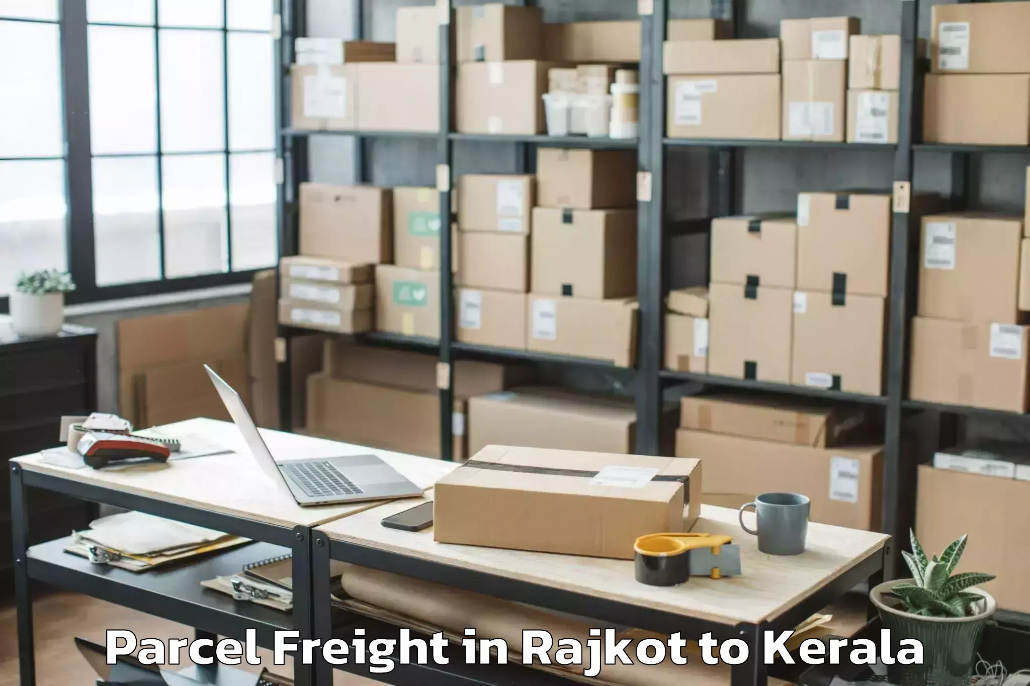 Top Rajkot to Meenachil Parcel Freight Available